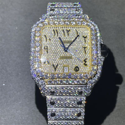 OME Moissanite Bust Down Watch VVS  Moissanite Watch Bling Dial