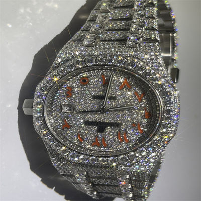 Colourless Luxury Diamond Watch 20 carats Mens Diamond Watches 3EX