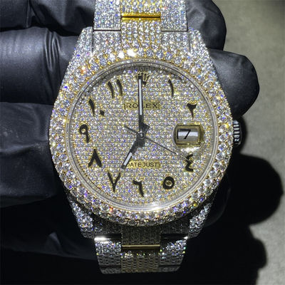 High End Jewelry Moissanite Diamond Watch  2824 Natural Diamond Watch